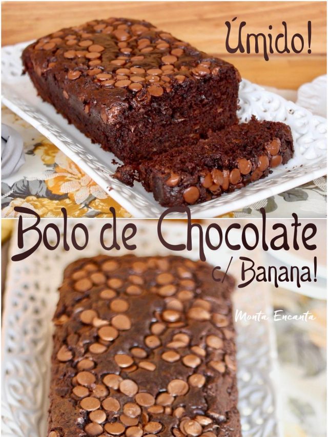 Bolo De Chocolate De Banana Monta Encanta