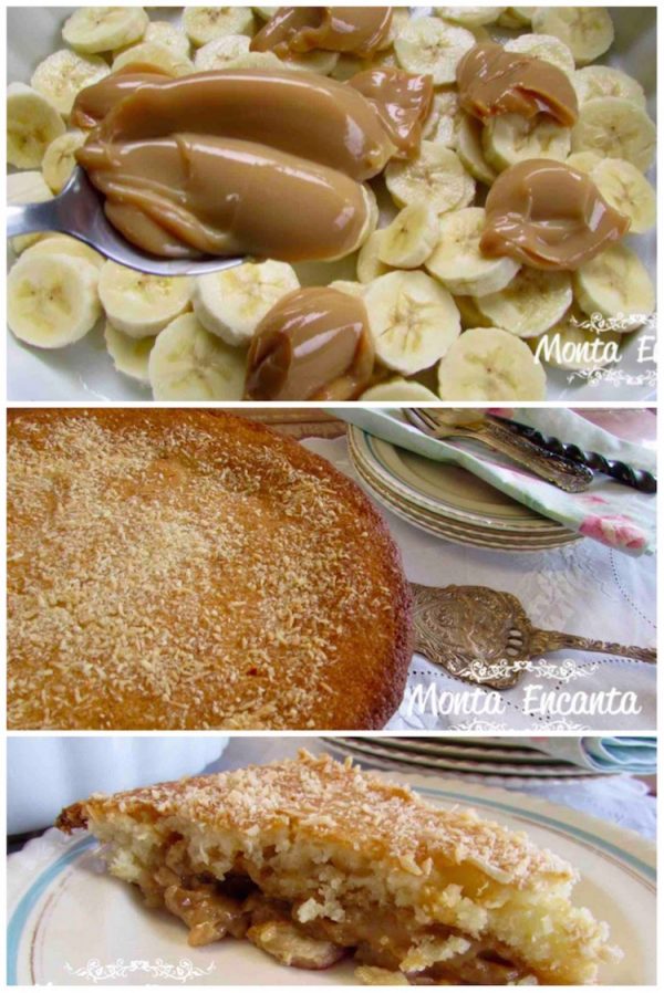 Torta De Banana E Doce De Leite - Monta Encanta