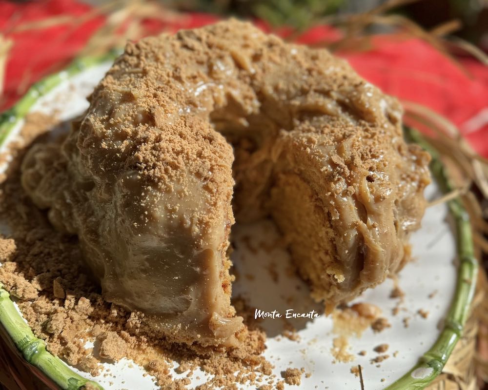 bolo de paçoca com brigadeiro