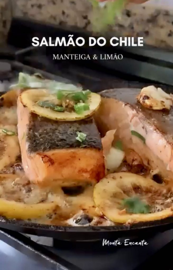 salmão manteiga e limão