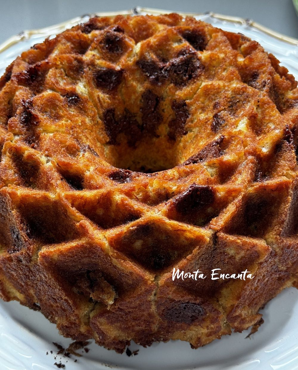 bolo de banana com gotas de chocolate