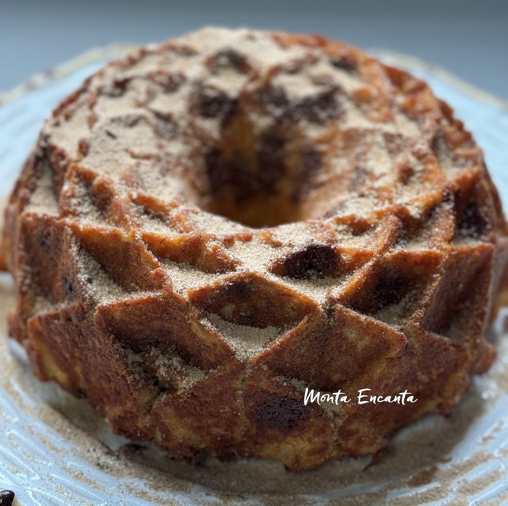 bolo de banana com gotas de chocolate